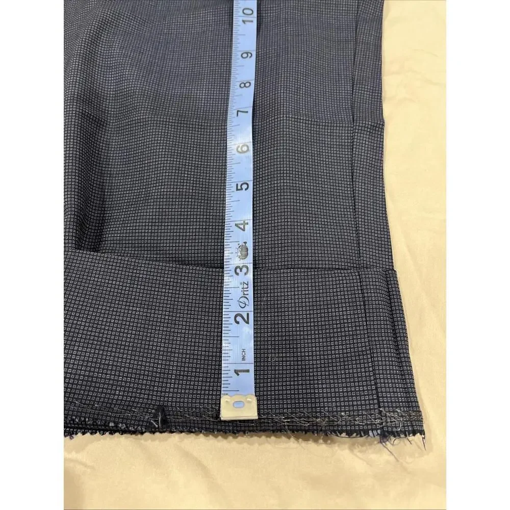 LUIGI BIANCHI MANTOVA LBM MENS DRESS PANTS 38x27 BLUE PATTERN MADE IN ITALY VGC!
